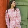 PINK EMBROIDERED ROMPER